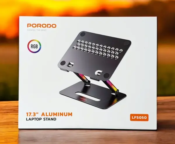 PORODO 17.3'' ALUMINUM LAPTOP STAND | RGB | LFS050